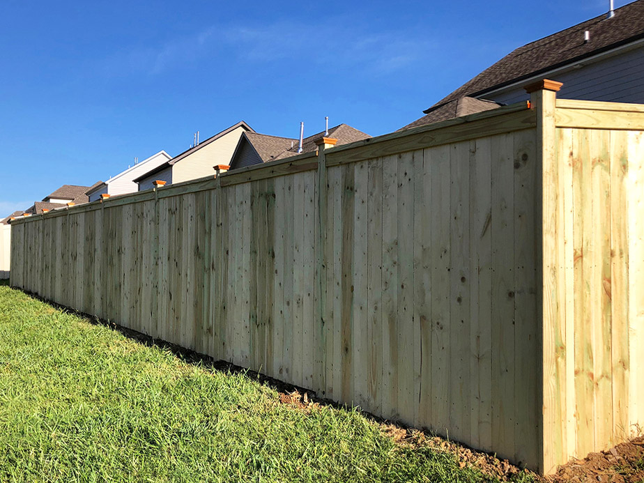 Sevierville TN cap and trim style wood fence